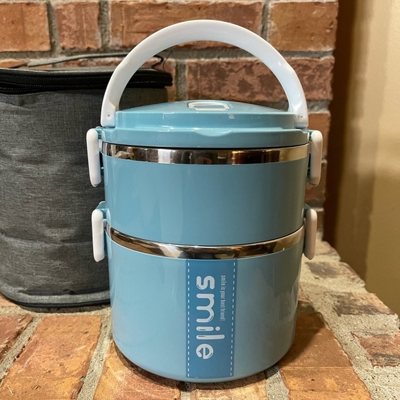 Hot Stackable Stainless Steel Lunch Box w/ Insulated Carrying Case - Picture 2 of 11